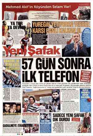 Yeni Şafak Gazetesi 6 Mayıs 2012 kapağı