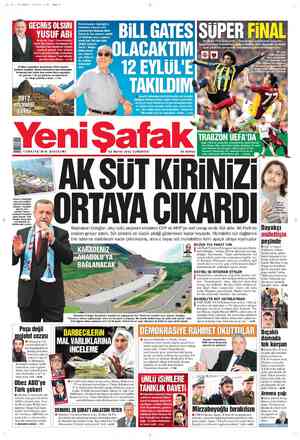 Yeni Şafak Gazetesi 12 Mayıs 2012 kapağı