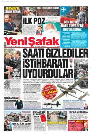 Yeni Şafak Gazetesi 19 Mayıs 2012 kapağı