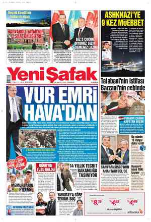 Yeni Şafak Gazetesi 24 Mayıs 2012 kapağı