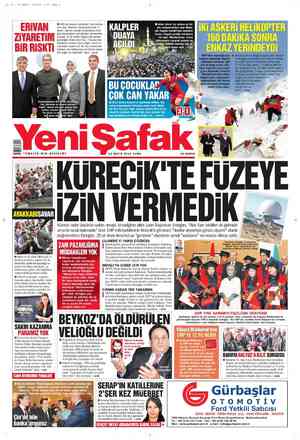 Yeni Şafak Gazetesi 25 Mayıs 2012 kapağı