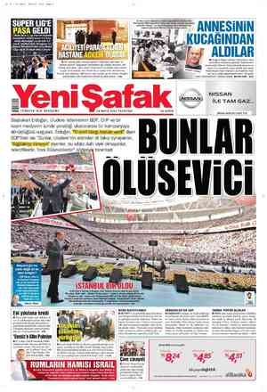 Yeni Şafak Gazetesi 28 Mayıs 2012 kapağı