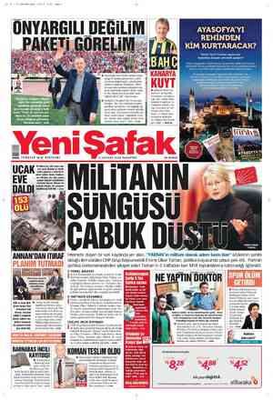 Yeni Şafak Gazetesi 4 Haziran 2012 kapağı