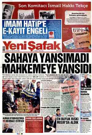 Yeni Şafak Gazetesi 3 Temmuz 2012 kapağı