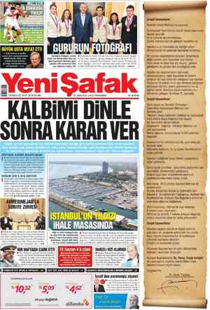 Yeni Şafak Gazetesi 16 Ağustos 2012 kapağı