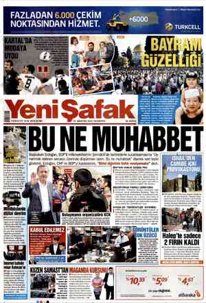 Yeni Şafak Gazetesi 20 Ağustos 2012 kapağı