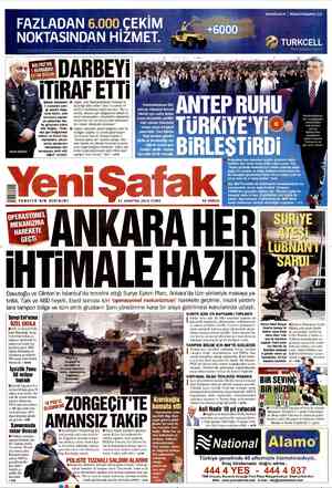 Yeni Şafak Gazetesi 24 Ağustos 2012 kapağı