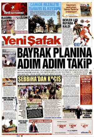 Yeni Şafak Gazetesi 30 Ağustos 2012 kapağı