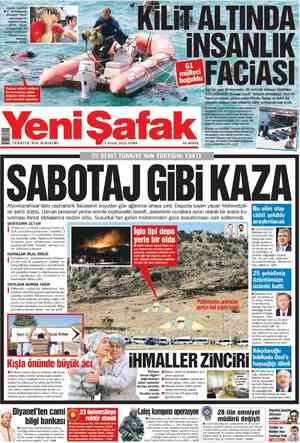 Yeni Şafak Gazetesi 7 Eylül 2012 kapağı