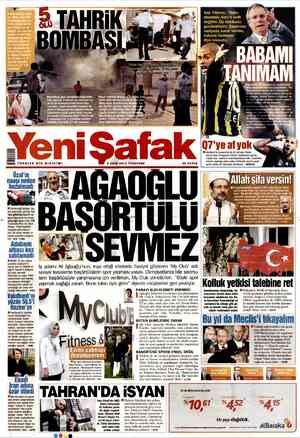Yeni Şafak Gazetesi 4 Ekim 2012 kapağı