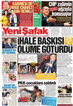 Yeni Şafak Gazetesi 10 Ekim 2012 kapağı