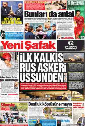 Yeni Şafak Gazetesi 12 Ekim 2012 kapağı