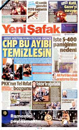  8 sandık i yü görevlisi j FETÖ bağlantılı İstanbul Cumhuri- a Başsavcılığı, İstan- bul seçimlerindeki şa- ibeyle ilgili...