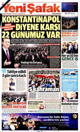   3 HAZİRAN 2019 PAZARTESİ » 1TL (KKTC: 2TL) > www.yenisafak.com Türkiye'nin Birikimi | Ala OL İLLA Cumhurbaşkanı Erdoğan,