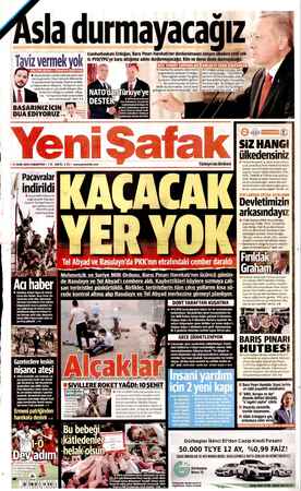  Ci durmayacağız Cumhurbaşkanı Erdoğan, Barış Pınarı Harekatı'nın durdurulmasını isteyen ülkelere resti çek- tr PYD/YPG'ye...