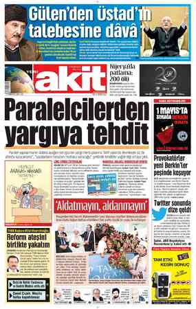 Yeni Akit sayfa 1