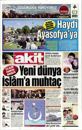 Yeni Akit sayfa 1