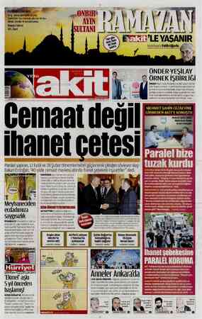 Yeni Akit sayfa 1