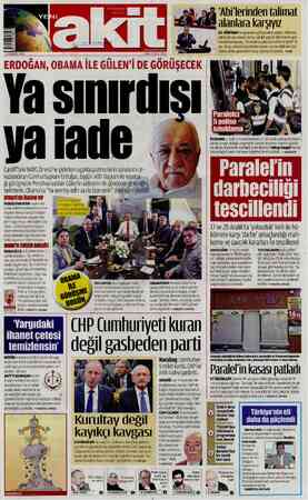  CUMA 5 EYLÜL 2014 Cardiff'teki NATO Zirvesi'ne giderken uçakta gazetecilerin sorularını ce- vaplandıran Cumhurbaşkanı...