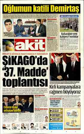 Yeni Akit sayfa 1