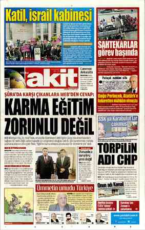 Yeni Akit sayfa 1