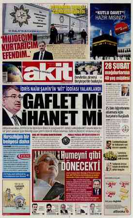 Yeni Akit sayfa 1
