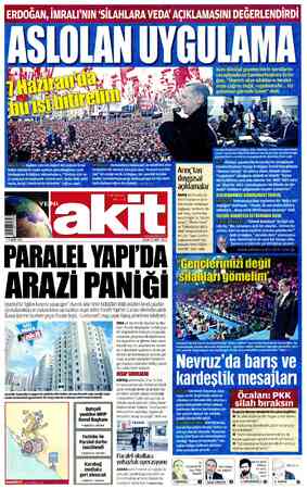Yeni Akit sayfa 1