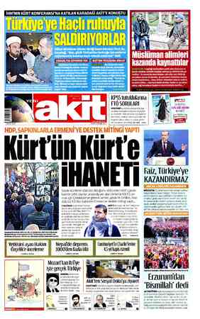 Yeni Akit sayfa 1