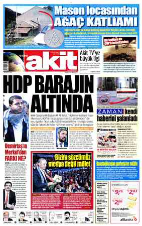 Yeni Akit sayfa 1