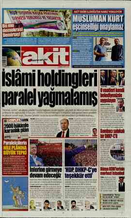 Yeni Akit sayfa 1