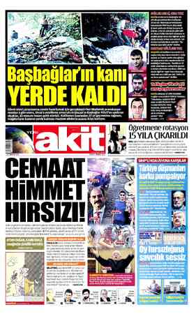 Yeni Akit sayfa 1