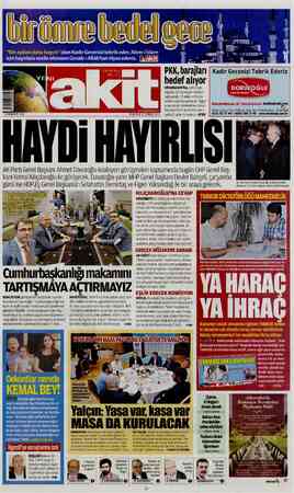 Yeni Akit sayfa 1