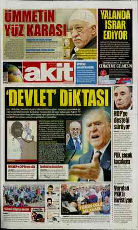 Yeni Akit sayfa 1