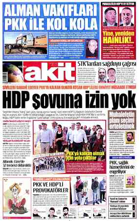 Yeni Akit sayfa 1