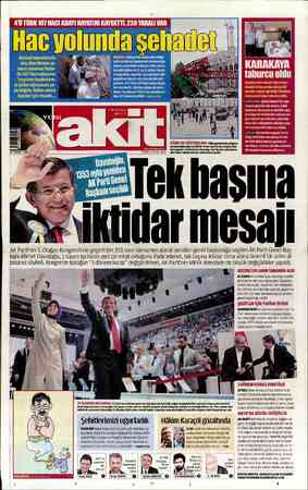 Yeni Akit sayfa 1