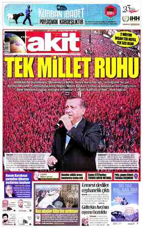 Yeni Akit sayfa 1