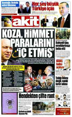 Yeni Akit sayfa 1