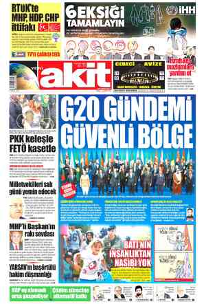 Yeni Akit sayfa 1