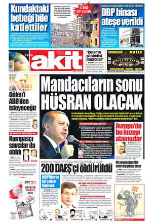 L Dıyarbakıı'ın Çınar Ilçe EmM- terör örgütü PKK mensup- larınca bir ton bomba yüklü araçla saldırı yapıldı. Saldı- hd — rıda