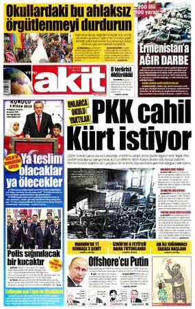 Yeni Akit sayfa 1