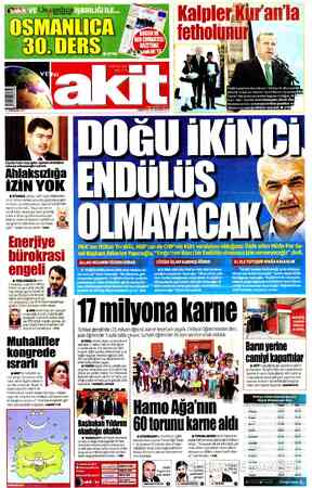  13 RAMAZAN 1437 «İla İstanbul Valisi Vasi , eşcinsel yürüyüşüne müsaade edilmi ini açıkladı. l_lh!aksızlığa IZİN YOK E...