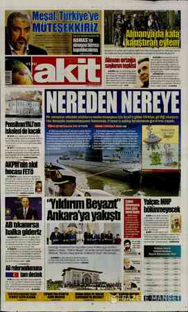 Yeni Akit sayfa 1