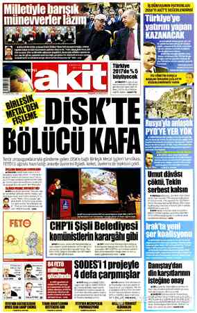  İŞ DÜNYASININ PATRONLARI | 2016'YI AKİT'E DEĞERLENDİRDİ Milletiyle barışık rlâzi İYE'DE Kültür ve Sanat Büyük Ödülleri...
