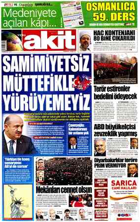 _Osrg_r;ğ%a İŞBİRLİĞİ iLE... — — www.yeniakit.com.tr " CUMARTESl 7 OÇADS 2017 HAG KONTENJANI 80 BİNE ÇIKARILDI H DİYANET...