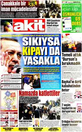Yeni Akit sayfa 1