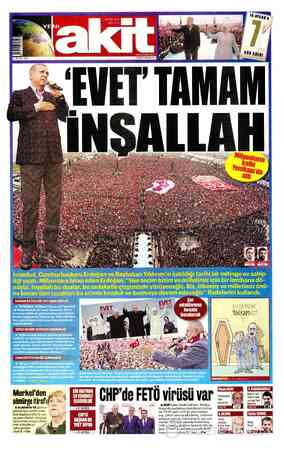  75.KR (KDV Dahil) KKTC: 15 TL MURAT ALAN ”— — FARUKARSLAN İSTANBUL Erdoğan ve Başbakan Yıldırım'ın kıtıld I tırihl bir mit