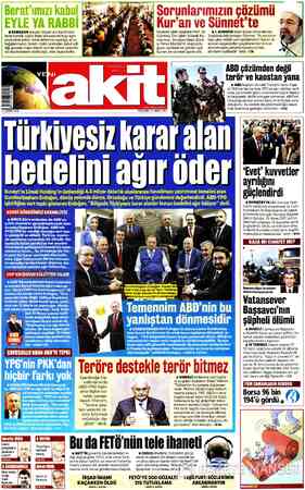 Yeni Akit sayfa 1