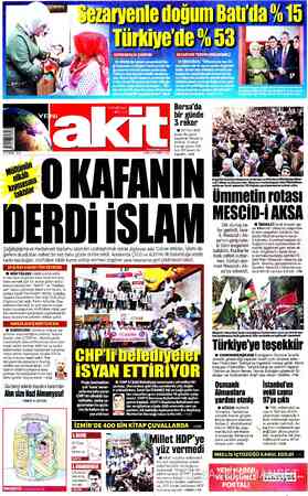  M ANNE ile bebek ırııındıkl ba- ğı koparan ve ikiden fazla çocuk do- ğurmanın önünü kesen sezaryen, Türkiye için büyük tehdit