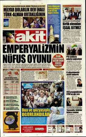 Yeni Akit sayfa 1