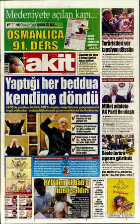 Yeni Akit sayfa 1
